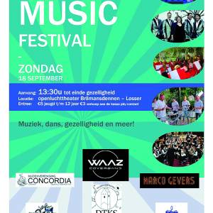 Losserse muziekverenigingen samen in Losser (on) Music festival