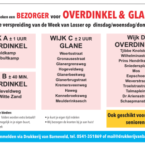Vacature bezorger de week van Losser